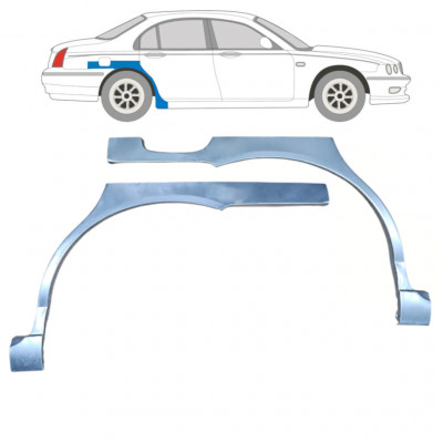 Reperaturka błotnika tylnego do Rover 75 MG ZT 1999-2005 / Lewa+Prawa / Zestaw 9200