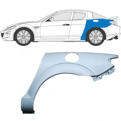 Reperaturka błotnika tylnego do Mazda RX8 2003-2012 / Lewa 6702