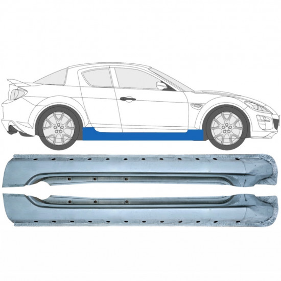 Pełny próg do Mazda RX8 2003-2012 / Lewa+Prawa / Zestaw 9284