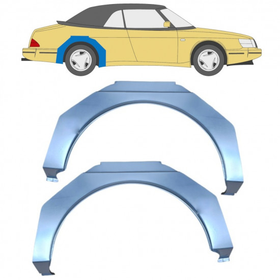 Reperaturka błotnika tylnego do Saab 900 1978-1995 / Lewa+Prawa / Zestaw 10651