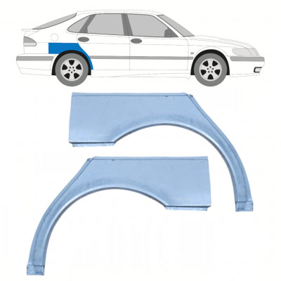 Reperaturka błotnika tylnego do Saab 9-3 1998-2003 / Lewa+Prawa / Zestaw 10688