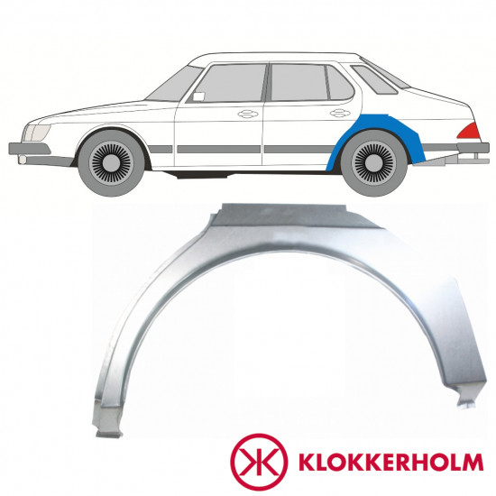 SAAB 900 1978-1995 5 DRZWIOWY REPERATURKA BŁOTNIKA TYLNEGO / LEWA STRONA