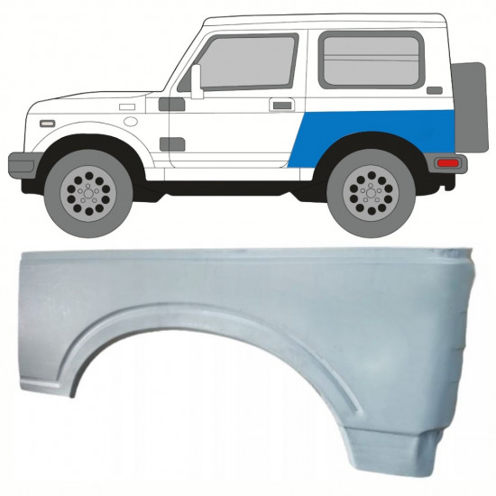 SUZUKI SAMURAI 1981-2004 REPERATURKA BŁOTNIKA TYLNEGO / LEWA STRONA