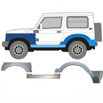 Reperaturka progu + błotnika przedniego + błotnika tylnego do Suzuki Samurai 1981-2004 / Lewa 11182