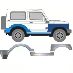 Reperaturka progu + błotnika przedniego + błotnika tylnego do Suzuki Samurai 1981- / Prawa / Zestaw 11181