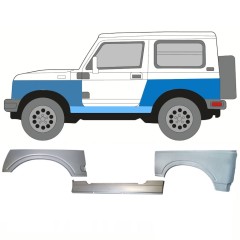 Reperaturka progu + błotnika przedniego + błotnika tylnego do Suzuki Samurai 1981- / Lewa / Zestaw 11180