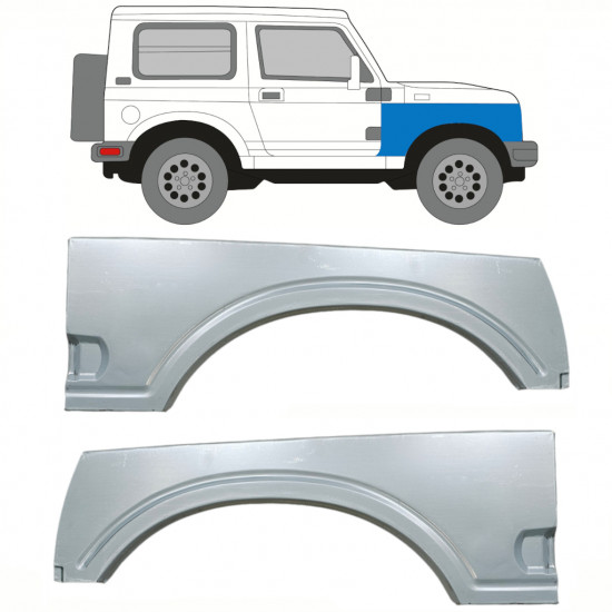 Reperaturka błotnika przedniego do Suzuki Samurai 1981-2004 / Lewa+Prawa / Zestaw 10031