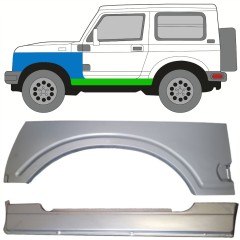 Pełny próg + reperaturka błotnika przedniego do Suzuki Samurai 1981- / Lewa / Zestaw 10035