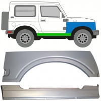 Pełny próg + reperaturka błotnika przedniego do Suzuki Samurai 1981-1998 / Prawa / Zestaw 10034