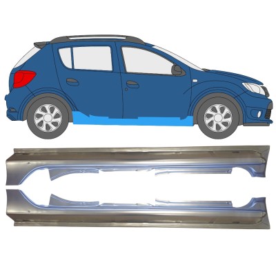 Pełny próg do Dacia Sandero 2012-2020 / Lewa+Prawa / Zestaw 14845