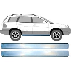 Reperaturka progu wewnętrzna do Hyundai Santa Fe 2001-2006 / Lewa+Prawa / Zestaw 11587