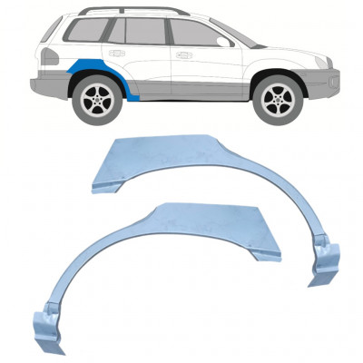 Reperaturka błotnika tylnego do Hyundai Santa Fe 2001-2006 / Lewa+Prawa / Zestaw 10477