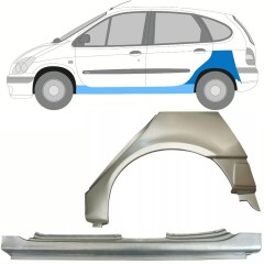 Reperaturka progu + błotnika tylnego do Renault Megane I Scenic 1995-2003 / Lewa / Zestaw 10100