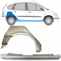 Reperaturka progu + błotnika tylnego do Renault Scenic 1995-2003 / Prawa / Zestaw 10099