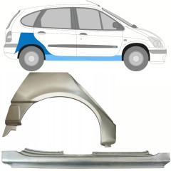 Reperaturka progu + błotnika tylnego do Renault Megane I Scenic 1995-2003 / Prawa / Zestaw 10099