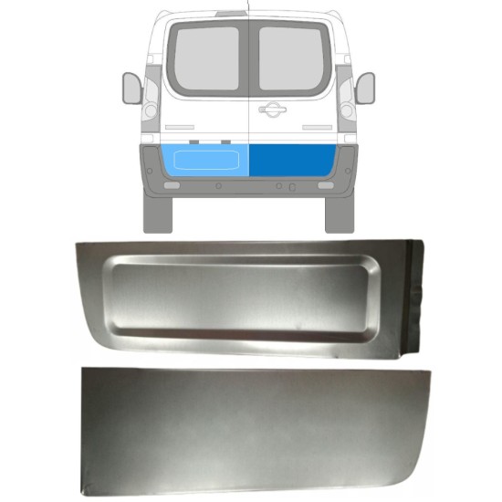 Reperaturka drzwi tylnych zewnętrzna do Citroen Jumpy 2007-2016 / Lewa+Prawa / Zestaw 15225