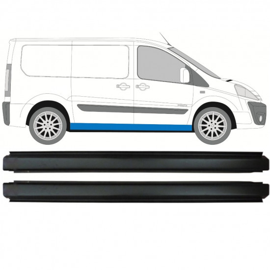 Pełny próg do Fiat Scudo Dispatch Expert 2007- / Lewa+Prawa / Zestaw 10458