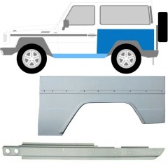 Reperaturka progu + błotnika tylnego do Mercedes G-Class W460 W461 W463 1979- / Lewa / Zestaw 10004