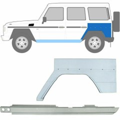Reperaturka progu + błotnika tylnego do Mercedes G-Class W460 W461 W463 1979-2017 / Lewa / Zestaw 10006