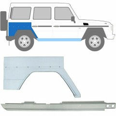 Reperaturka progu + błotnika tylnego do Mercedes G-Class W460 W461 W463 1979- / Prawa / Zestaw 10005