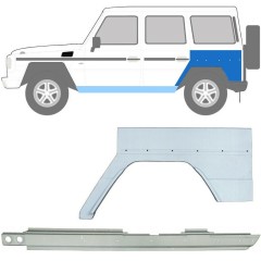 Reperaturka progu + błotnika tylnego do Mercedes G-Class W460 W461 W463 1979- / Lewa / Zestaw 10010