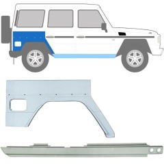 Reperaturka progu + błotnika tylnego do Mercedes G-Class W460 W461 W463 1979- / Prawa / Zestaw 10009
