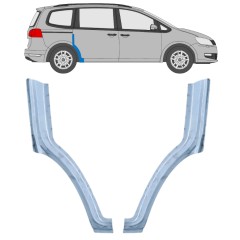 Reperaturka błotnika tylnego część przednia do Volkswagen Sharan 2010-2022 / Lewa+Prawa / Zestaw 14602