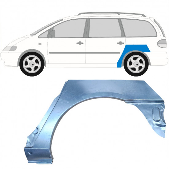 Reperaturka błotnika tylnego do VW Sharan Ford Galaxy 1995-2000 / Lewa 6590