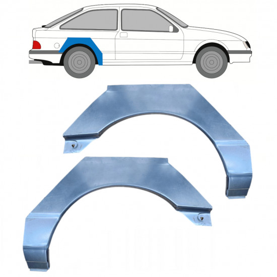 Reperaturka błotnika tylnego do Ford Sierra 1982-1993 / Lewa+Prawa / Zestaw 9721