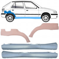 Reperaturka progu + błotnika tylnego do Skoda Felicia 1994-2001 / Lewa+Prawa / Zestaw 10108