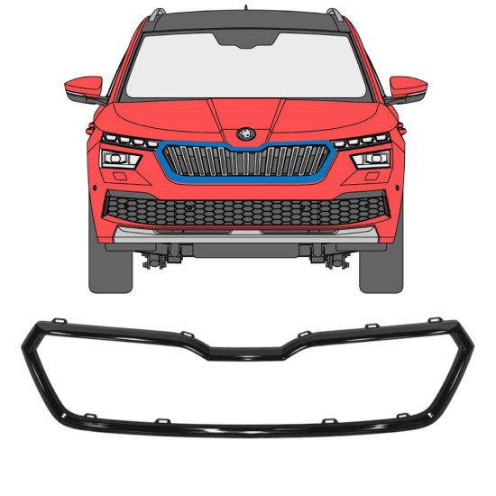 Ramka grilla do Skoda Kamiq 2019-2023 17227