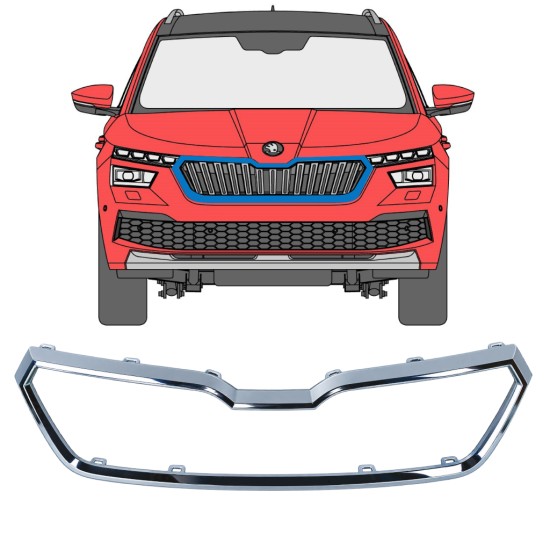 Ramka grilla do Skoda Kamiq 2019-2023 17226