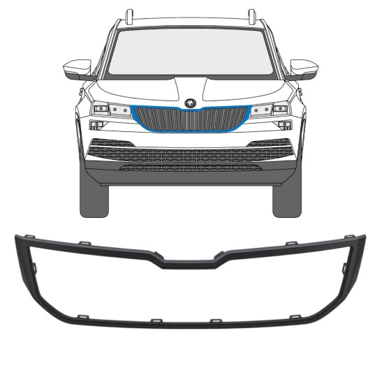 Ramka grilla do Skoda Karoq 2017-2022 17233