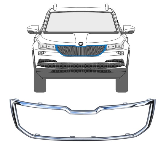 Ramka grilla do Skoda Karoq 2017-2022 17232