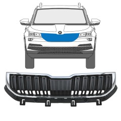 Grill do Skoda Karoq 2017-2022 / Zestaw 17234