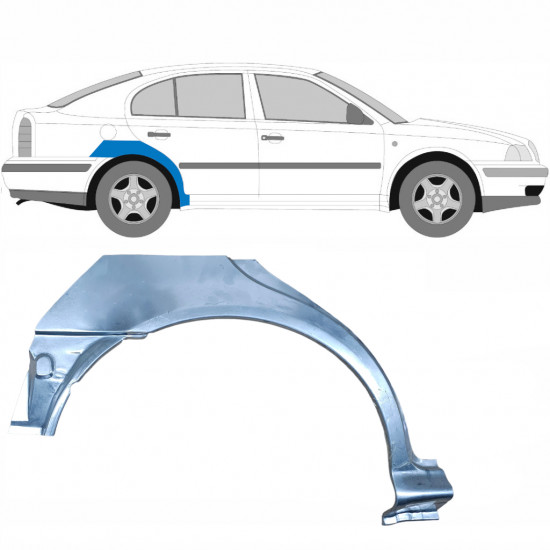 SKODA OCTAVIA 1996-2010 REPERATURKA BŁOTNIKA TYLNEGO / PRAWA STRONA