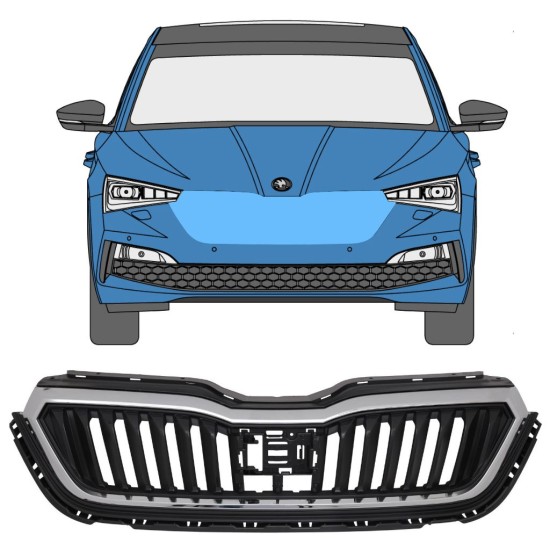 Grill do Skoda Scala 2019- 17229