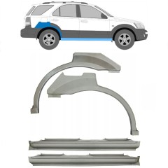 Pełny próg + reperaturka błotnika tylnego do Kia Sorento 2002-2009 / Zestaw 11713