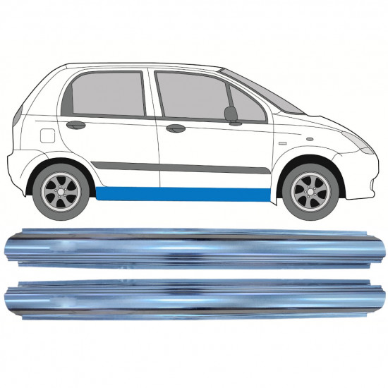 Reperaturka progu do Chevrolet Spark 2005-2010 / Lewa = Prawa (symetryczny) / Zestaw 9763