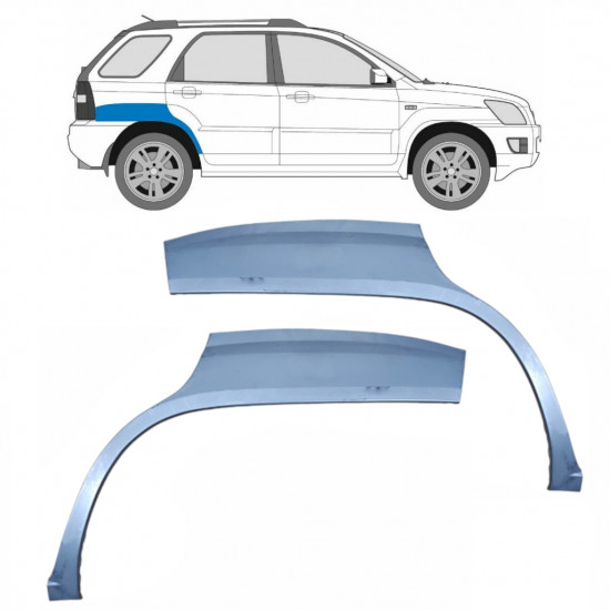 Reperaturka błotnika tylnego do Kia Sportage 2004-2010 / Lewa+Prawa / Zestaw 9225