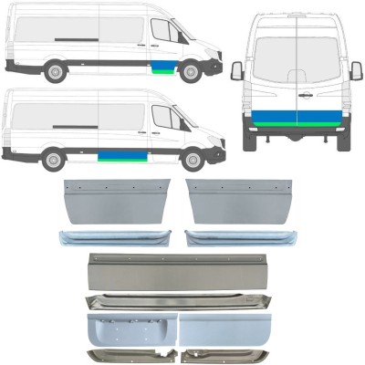 Reperaturka drzwi wewnętrzna + zewnętrzna do Mercedes Sprinter 2006-2018 / Lewa+Prawa / Zestaw 11318