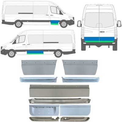 Reperaturka drzwi wewnętrzna + zewnętrzna do Mercedes Sprinter 2006-2018 / Lewa+Prawa / Zestaw 11319