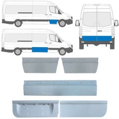 Reperaturka drzwi zewnętrzna do Mercedes Sprinter 2006-2018 / Lewa+Prawa / Zestaw 11317