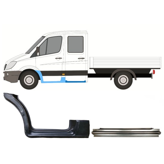 Zestaw reperaturek do Mercedes Sprinter 2006-2018 / Lewa / Podwójna kabina / 14778 Zestaw reperaturek do Mercedes Sprinter 2006-2018 / Lewa / Podwójna kabina / 14778