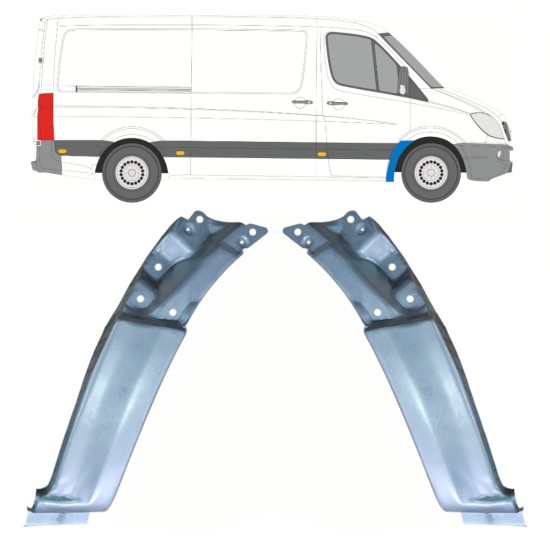 Reperaturka błotnika przedniego do Mercedes Sprinter 2006-2018 / Lewa+Prawa / Zestaw 17256