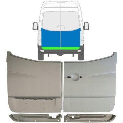 Reperaturka drzwi tylnych do Volkswagen Crafter 2005-2017 / Zestaw 14487