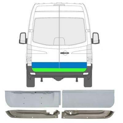Reperaturka drzwi tylnych do Volkswagen Crafter 2005-2017 / Lewa+Prawa / Zestaw 14386