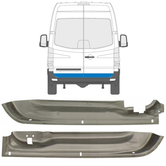 Reperaturka drzwi tylnych do Volkswagen Crafter 2005-2017 / Lewa+Prawa / Zestaw 14023