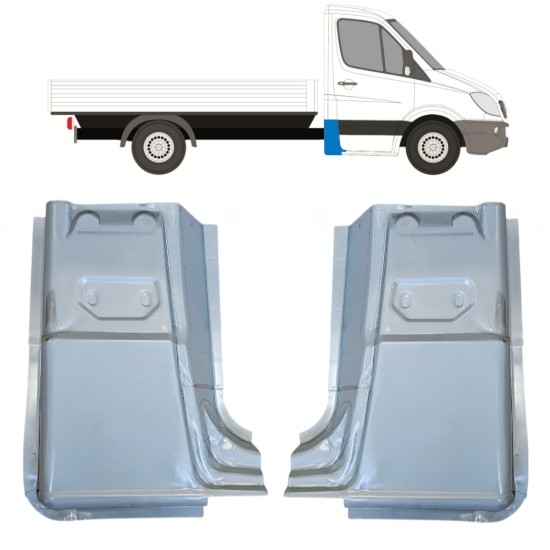Reperaturka narożnika tylnego do Mercedes Sprinter 2006-2018 / Lewa+Prawa / Pojedyncza kabina / Zestaw 15071