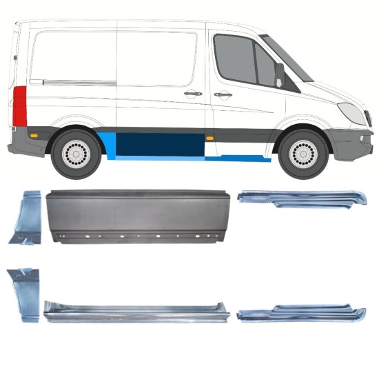 Zestaw reperaturek do Mercedes Sprinter 2006-2018 / Lewa+Prawa / 15589